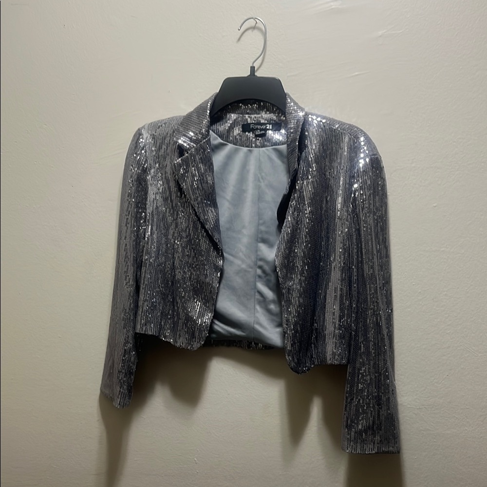 Forever 21 Silver Sequin Jacket
